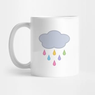 Raining Rainbow Raindrop Rain Cloud Mug